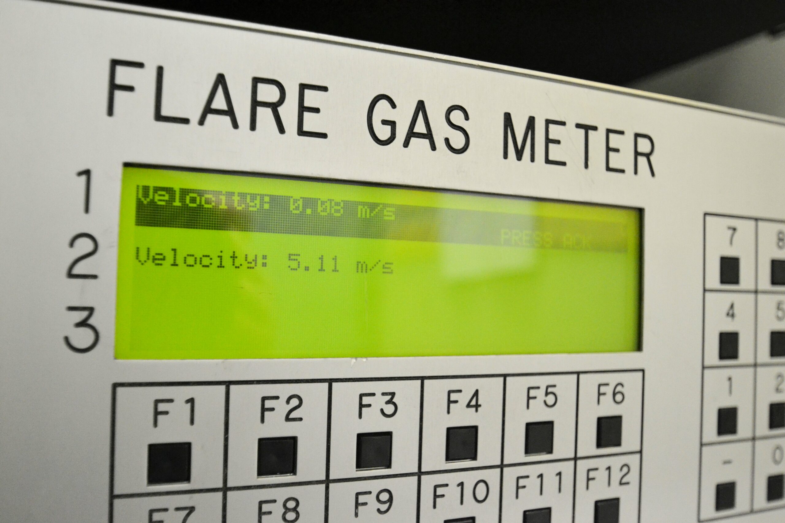 Detail of measured gas speed